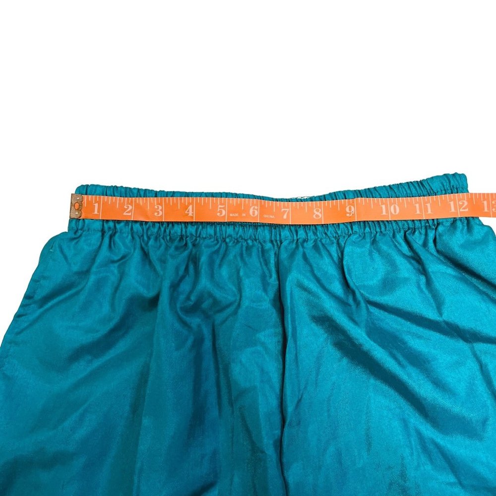 VINTAGE Prince Sportswear Trackpants Womens Medium Teal Windbreaker Tennis 90s - Picture 8 of 14